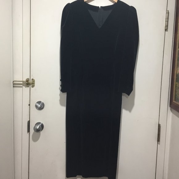VINTAGE VELVET MAXI DRESSES SIZE M - Picture 3 of 6